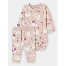 NAME IT Body és nadrág szett Vandora 13230062 Rózsaszín Regular Fit