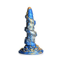 Creature Cocks Kraken - spirál polipkar dildó - 21 cm (arany-kék)