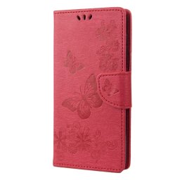ART Pénztárca borító Sony Xperia 10 IV 5G BUTTERFLIES piros