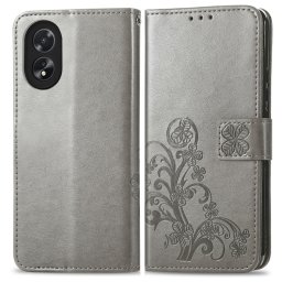 ART FLOWER S pénztárca tok Oppo A38 szürke színhez
