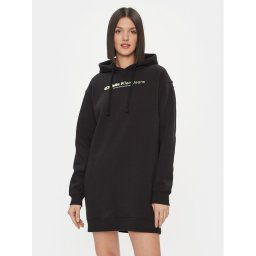 Calvin Klein Jeans Hétköznapi ruha Double Ck Hoodie Dress J20J223257 Fekete Oversize