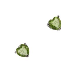 Peridot olivin bedugós szív fülbevaló