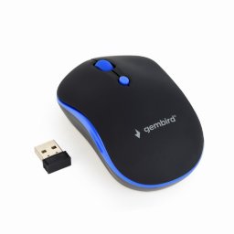 Gembird (MUSW-4B-03-B) fekete/kék vezeték nélküli optikai egér