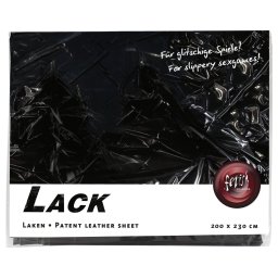 Fetish - lakk lepedő - 200 × 230 cm (fekete)