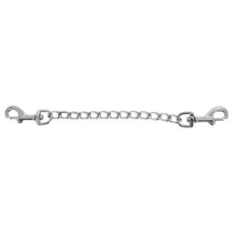 ZADO - dupla fém karabiner és lánc, BDSM kiegészítő (15 cm)
