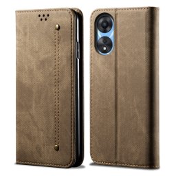 DENIM pénztárca huzat Oppo A78 5G szürkésbarna