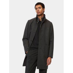 Marc O'Polo Gyapjú kabát 329010171042 Szürke Regular Fit