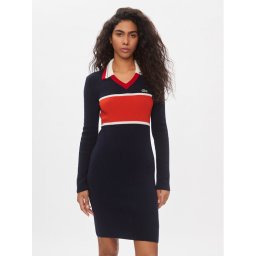 Lacoste Kötött ruha EF3787 Sötétkék Regular Fit