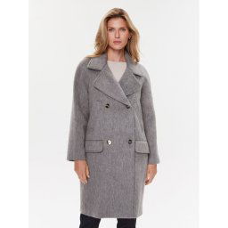 Liu Jo Gyapjú kabát CF3246 T2533 Szürke Regular Fit