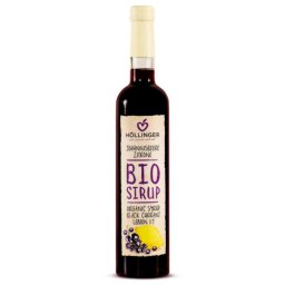 Höllinger BIO Feketeribizli-citrom szörp 500ml, üveges