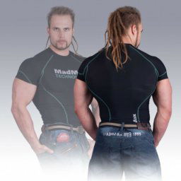 MADMAX Compression Long Sleeve Top Green Rövid Ujjú Felső M