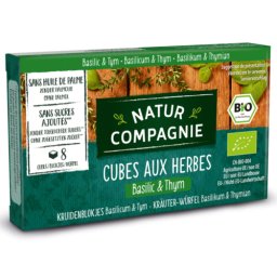 Natur Compagnie Bio Bazsalikom, Kakukkfű Leveskocka 80g