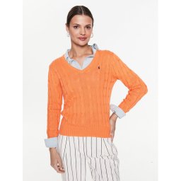 Polo Ralph Lauren Sweater 211891641008 Narancssárga Slim Fit