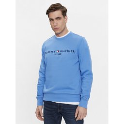 Tommy Hilfiger Pulóver Tommy Logo Sweatshirt MW0MW11596 Kék Regular Fit