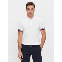 Tommy Hilfiger Pólóing Monotype Flag MW0MW33585 Fehér Slim Fit