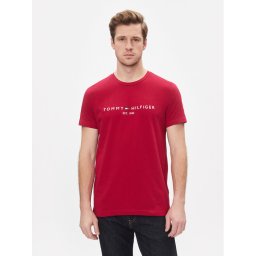 Tommy Hilfiger Póló Tommy Logo Tee MW0MW11797 Piros Regular Fit