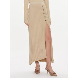 Guess Midi szoknya W4RD99 Z3D60 Bézs Regular Fit