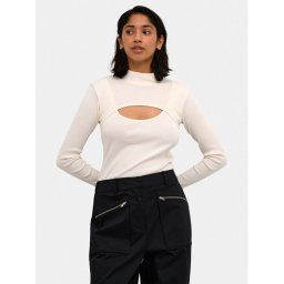 Karen by Simonsen Blúz Mandarina 10104770 Ekru Regular Fit