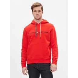 Tommy Hilfiger Pulóver Tommy Logo Hoody MW0MW11599 Piros Regular Fit