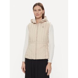 Tommy Hilfiger Mellény Feminine Lw Down Vest WW0WW40485 Bézs Slim Fit