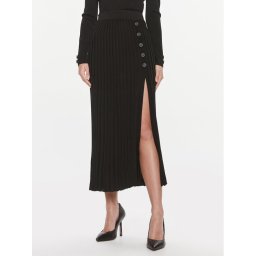 Guess Rakott szoknya Shopie Pleated Skirt W4RD99 Z3D60 Fekete Regular Fit
