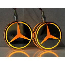 MERCEDES Amerikai helyzetjelző LOLLIPOP sárga-sárga PÁRBAN