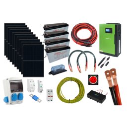 Szigetüzemű napelem rendszer komplett szett 10x455W napelem panel