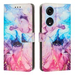 ART MARBLE Tárcatakaró Oppo A98 5G PINK PURPLE