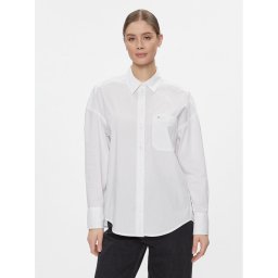Tommy Jeans Ing Tjw Ovs Cotton Shirt Ext DW0DW17356 Fehér Regular Fit