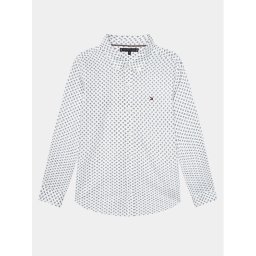 Tommy Hilfiger Ing Mini Monogram Print Shirt L/S KB0KB08735 Fehér Regular Fit
