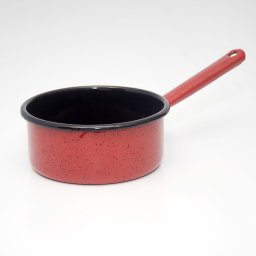 Nyeles lábas 18 cm piros zománcozott 115/18