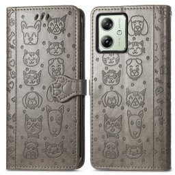 ART ANIMALS Motorola Moto G54 5G / G54 5G Power Edition pénztárca tok szürke