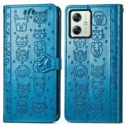 ART ANIMALS Motorola Moto G54 5G / G54 5G Power Edition pénztárca huzat kék
