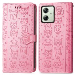 ART ANIMALS Motorola Moto G54 5G / G54 5G Power Edition pénztárca tok rózsaszín