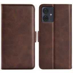 SIDE Wallet tok Motorola Moto G54 5G / G54 5G Power Edition sötétbarna