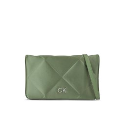 Calvin Klein Táska Re-Lock Quilt Shoulder Bag-Satin K60K611300 Zöld