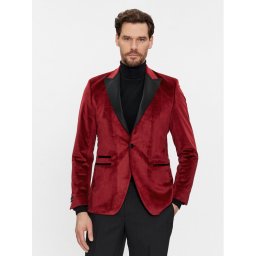 KARL LAGERFELD Zakó 155270 541009 Piros Slim Fit