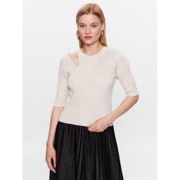 DKNY Sweater P3ASAH40 Ekru Regular Fit