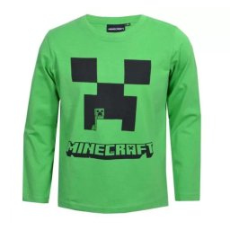 Minecraft Creeper Green gyerek hosszú ujjú póló, felső 10 év / 140 cm