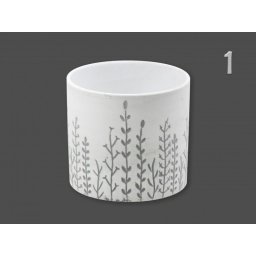 Kaspó virágos 13,5x13cm 066001530 2féle - Virágtartó