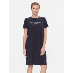Tommy Hilfiger Hétköznapi ruha Rlx Corp Logo Tshirt Drs Ss WW0WW41013 Kék Regular Fit