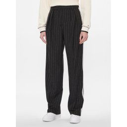 Tommy Hilfiger Szövet nadrág Relaxed Straight Pinstripe Pant WW0WW40513 Fekete Straight Fit