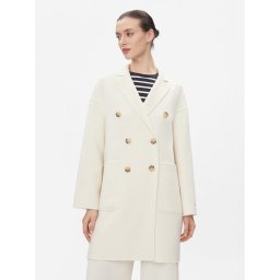 MAX&Co. Gyapjú kabát Riccardo Fehér Regular Fit