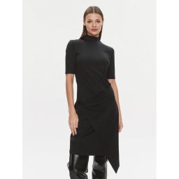 Calvin Klein Hétköznapi ruha Stretch Jersey Asymmetric Dress K20K206498 Fekete Slim Fit