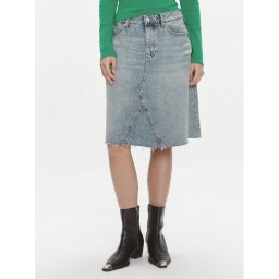 Tommy Hilfiger Farmer szoknya WW0WW40656 Kék Relaxed Fit