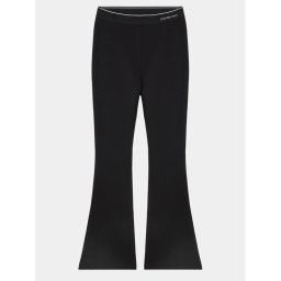 Calvin Klein Jeans Szövet nadrág Logo Tape IG0IG02292 Fekete Flare Fit