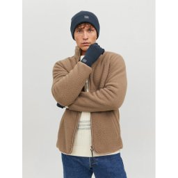 Jack&Jones Sapka és kesztyű szett 12168383 Sötétkék