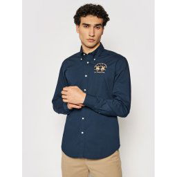 La Martina Ing Poplin CCMC01 PP003 Sötétkék Regular Fit