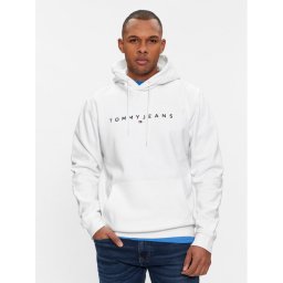 Tommy Jeans Pulóver Linear Logo DM0DM17985 Fehér Regular Fit