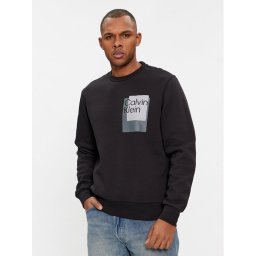 Calvin Klein Pulóver Overlay K10K112249 Fekete Regular Fit